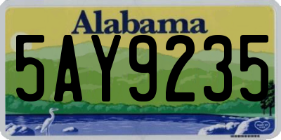 AL license plate 5AY9235