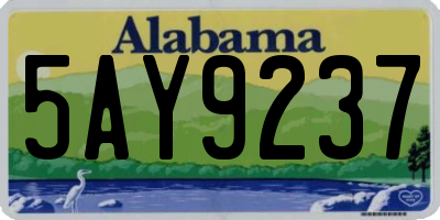 AL license plate 5AY9237
