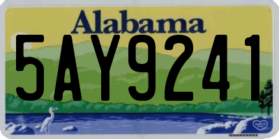 AL license plate 5AY9241