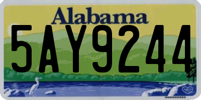 AL license plate 5AY9244