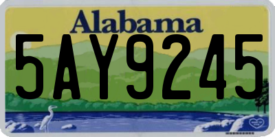 AL license plate 5AY9245