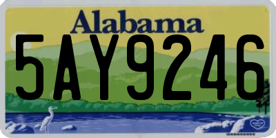 AL license plate 5AY9246