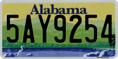AL license plate 5AY9254