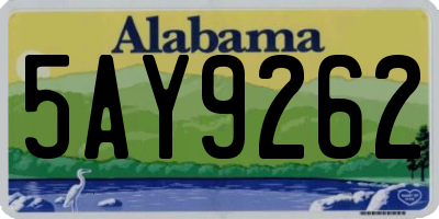 AL license plate 5AY9262