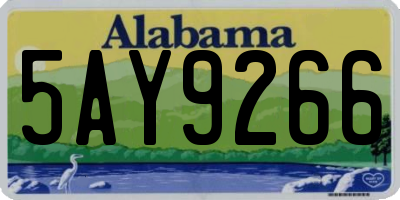 AL license plate 5AY9266