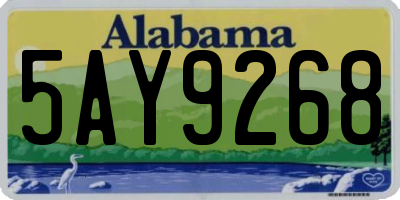 AL license plate 5AY9268