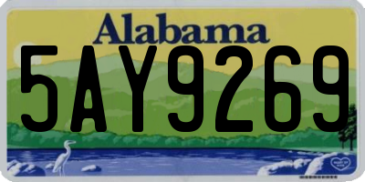 AL license plate 5AY9269