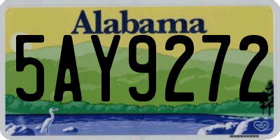 AL license plate 5AY9272