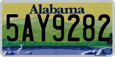 AL license plate 5AY9282