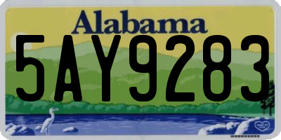 AL license plate 5AY9283