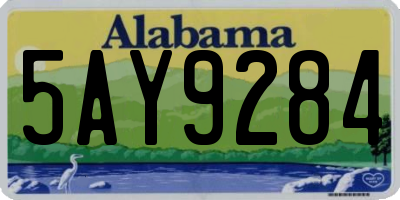 AL license plate 5AY9284