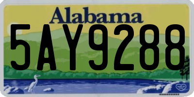 AL license plate 5AY9288
