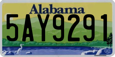 AL license plate 5AY9291