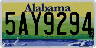 AL license plate 5AY9294