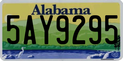 AL license plate 5AY9295