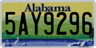 AL license plate 5AY9296