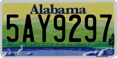 AL license plate 5AY9297