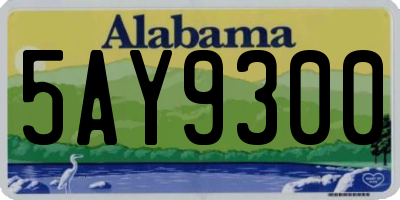 AL license plate 5AY9300