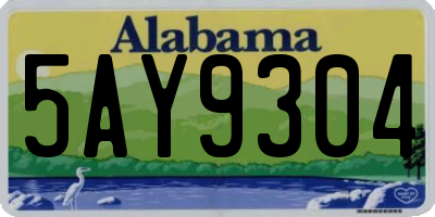 AL license plate 5AY9304