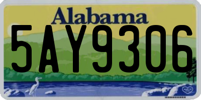 AL license plate 5AY9306