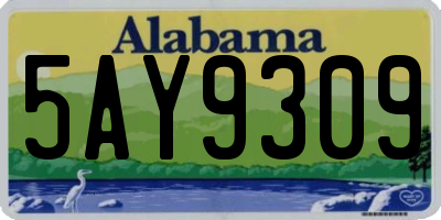 AL license plate 5AY9309
