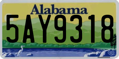AL license plate 5AY9318