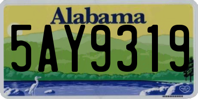 AL license plate 5AY9319