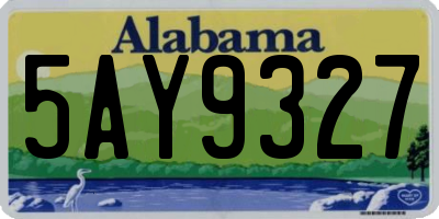 AL license plate 5AY9327