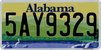 AL license plate 5AY9329