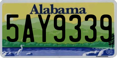 AL license plate 5AY9339