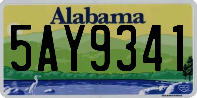 AL license plate 5AY9341
