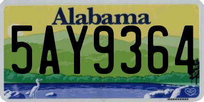 AL license plate 5AY9364