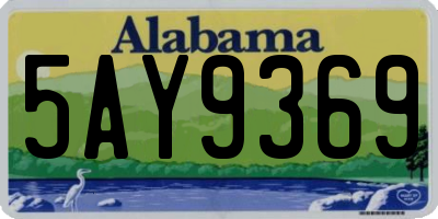 AL license plate 5AY9369