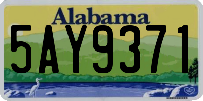 AL license plate 5AY9371