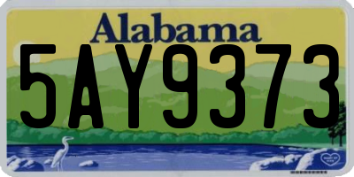 AL license plate 5AY9373
