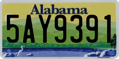 AL license plate 5AY9391