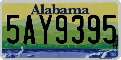 AL license plate 5AY9395