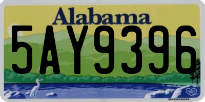 AL license plate 5AY9396
