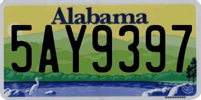 AL license plate 5AY9397