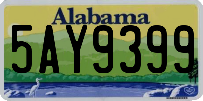 AL license plate 5AY9399