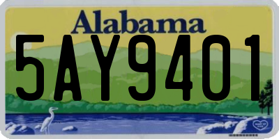 AL license plate 5AY9401