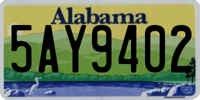 AL license plate 5AY9402