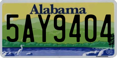AL license plate 5AY9404