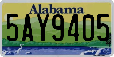 AL license plate 5AY9405