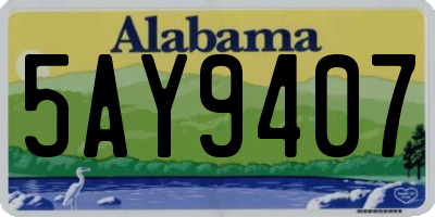 AL license plate 5AY9407