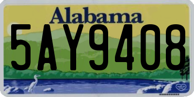 AL license plate 5AY9408