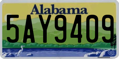 AL license plate 5AY9409