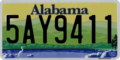 AL license plate 5AY9411