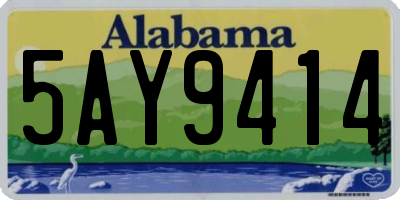 AL license plate 5AY9414