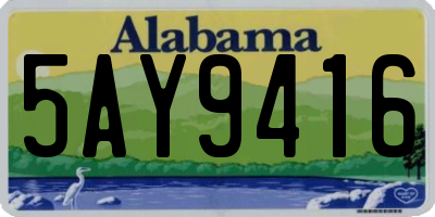 AL license plate 5AY9416